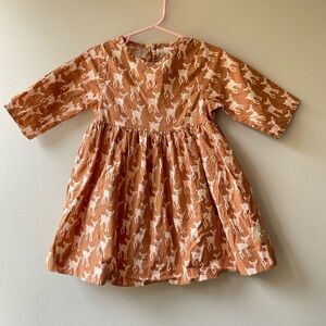 Smiling Button Fawn Dress